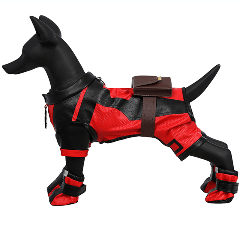 Halloween Deadpool Costume Cosplay Pet Dog Funny Outfit - PIKAPIKA