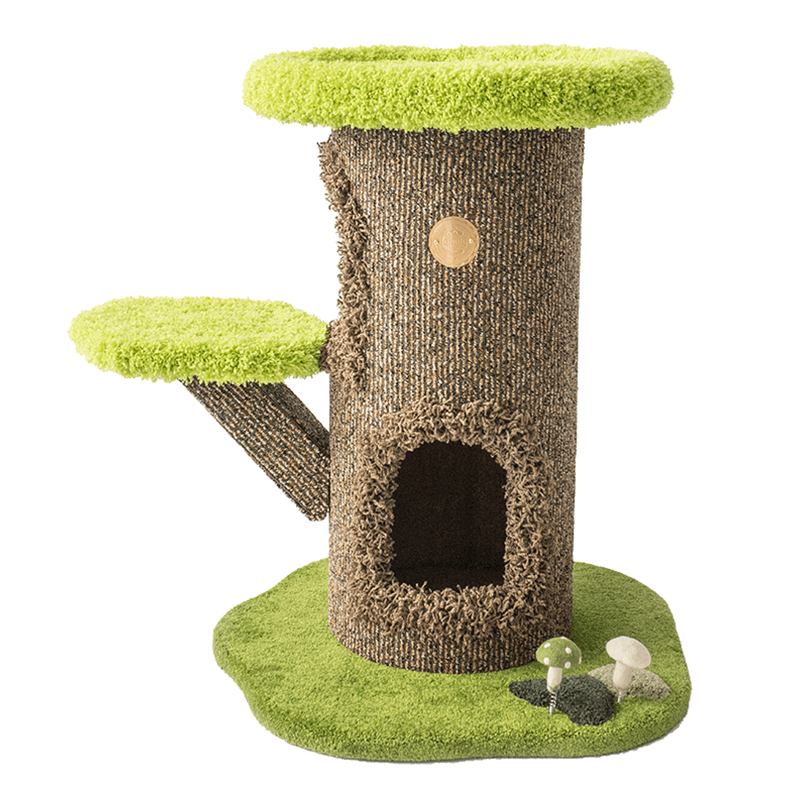 Halloween Mushroom Cat Tree House Plush Climbing Tower Cat Bed - PIKAPIKA
