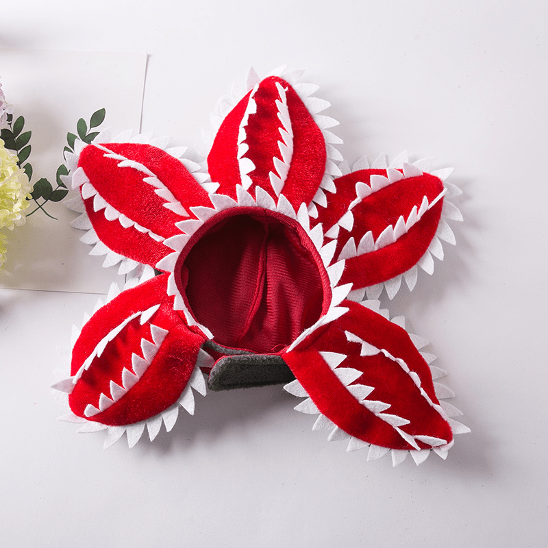 Halloween Piranha Plant Pet Headpiece Funny Costume Cat Hat - PIKAPIKA