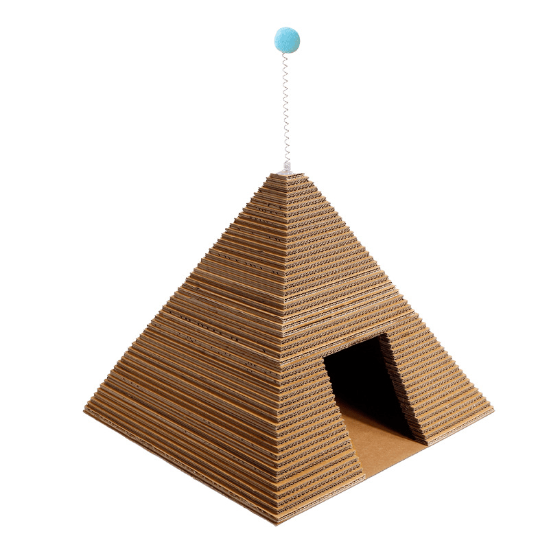 Halloween Pyramid Cat House Scratcher Durable Non - Shedding All - Season Cat Tower - PIKAPIKA