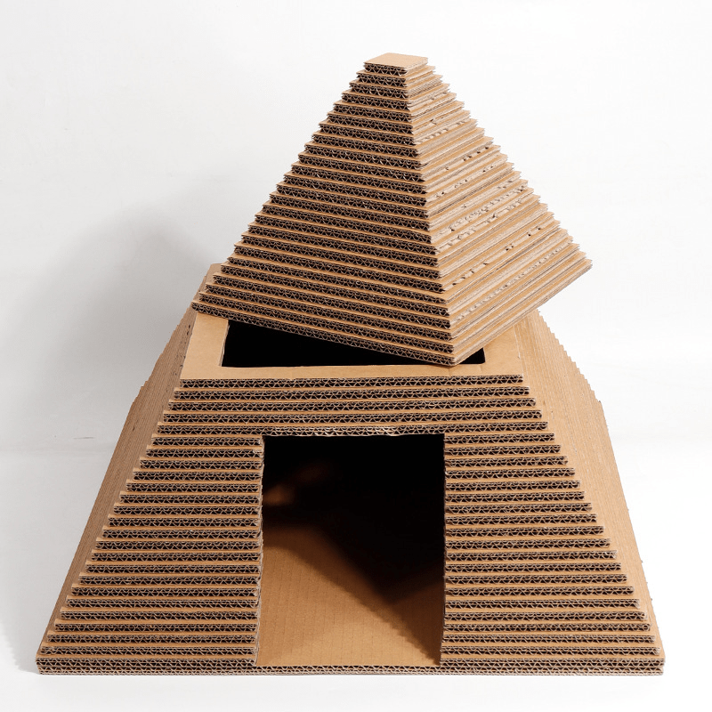 Halloween Pyramid Cat House Scratcher Durable Non - Shedding All - Season Cat Tower - PIKAPIKA