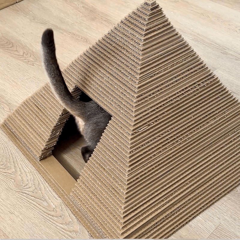 Halloween Pyramid Cat House Scratcher Durable Non - Shedding All - Season Cat Tower - PIKAPIKA