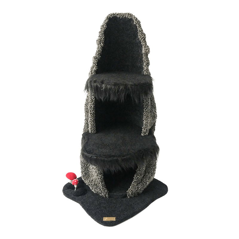 Halloween Tree House Black Cat Bed Plush Climbing Tower - PIKAPIKA
