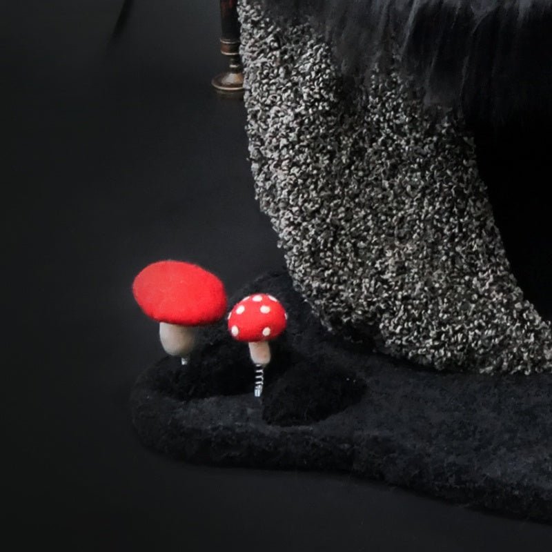Halloween Tree House Black Cat Bed Plush Climbing Tower - PIKAPIKA