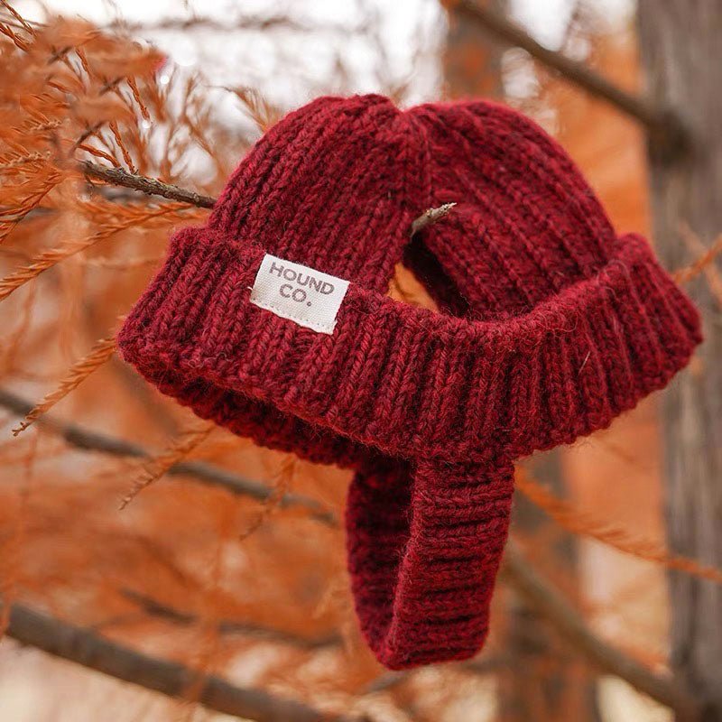 Hand Made Custom Wool Knit Hat Dog Hat Accessory - PIKAPIKA