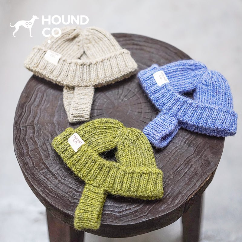 Hand Made Custom Wool Knit Hat Dog Hat Accessory - PIKAPIKA