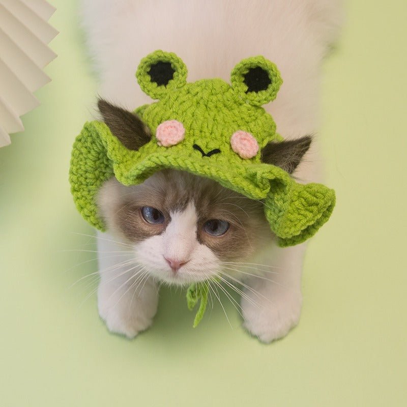 Hand Made Knitting Hat Cute Cat Accessories - PIKAPIKA