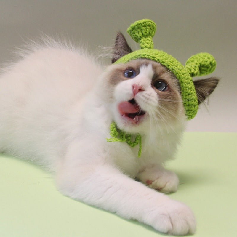 Hand Made Knitting Hat Cute Cat Accessories - PIKAPIKA