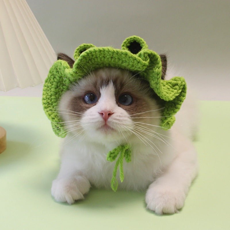 Hand Made Knitting Hat Cute Cat Accessories - PIKAPIKA