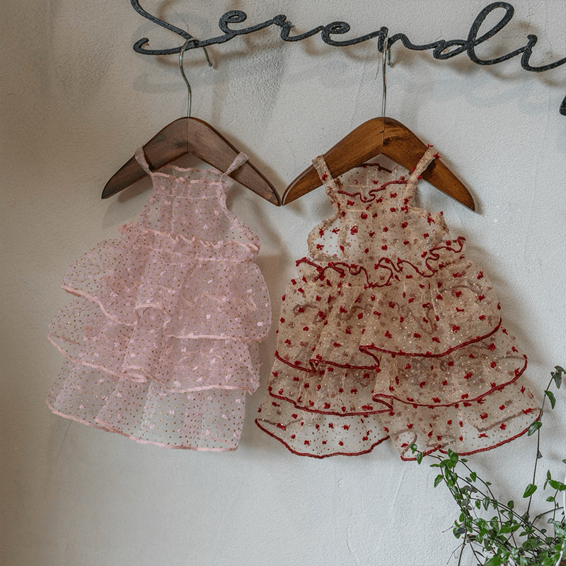 Handmade Sparkly Tulle Dress Sleeveless Party Outfit Sphynx Cat Clothes - PIKAPIKA