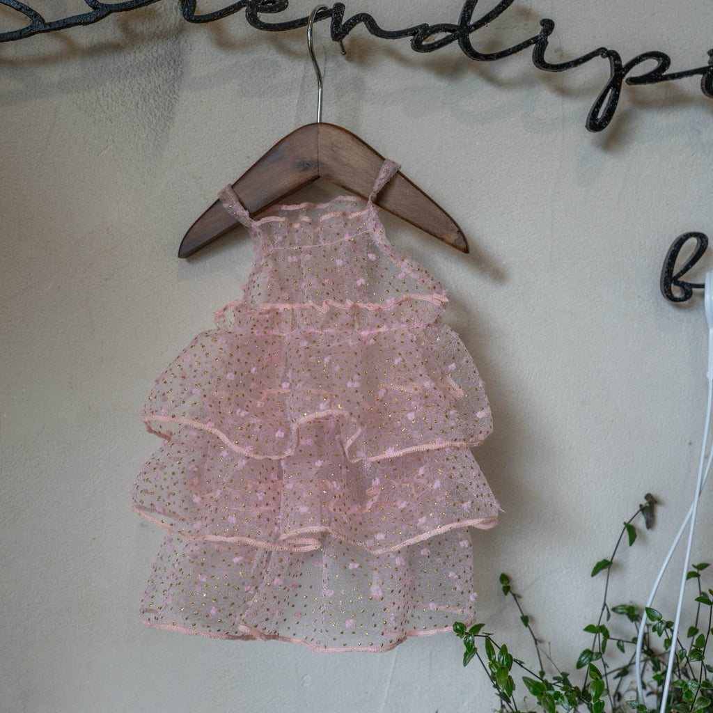 Handmade Sparkly Tulle Dress Sleeveless Party Outfit Sphynx Cat Clothes - PIKAPIKA