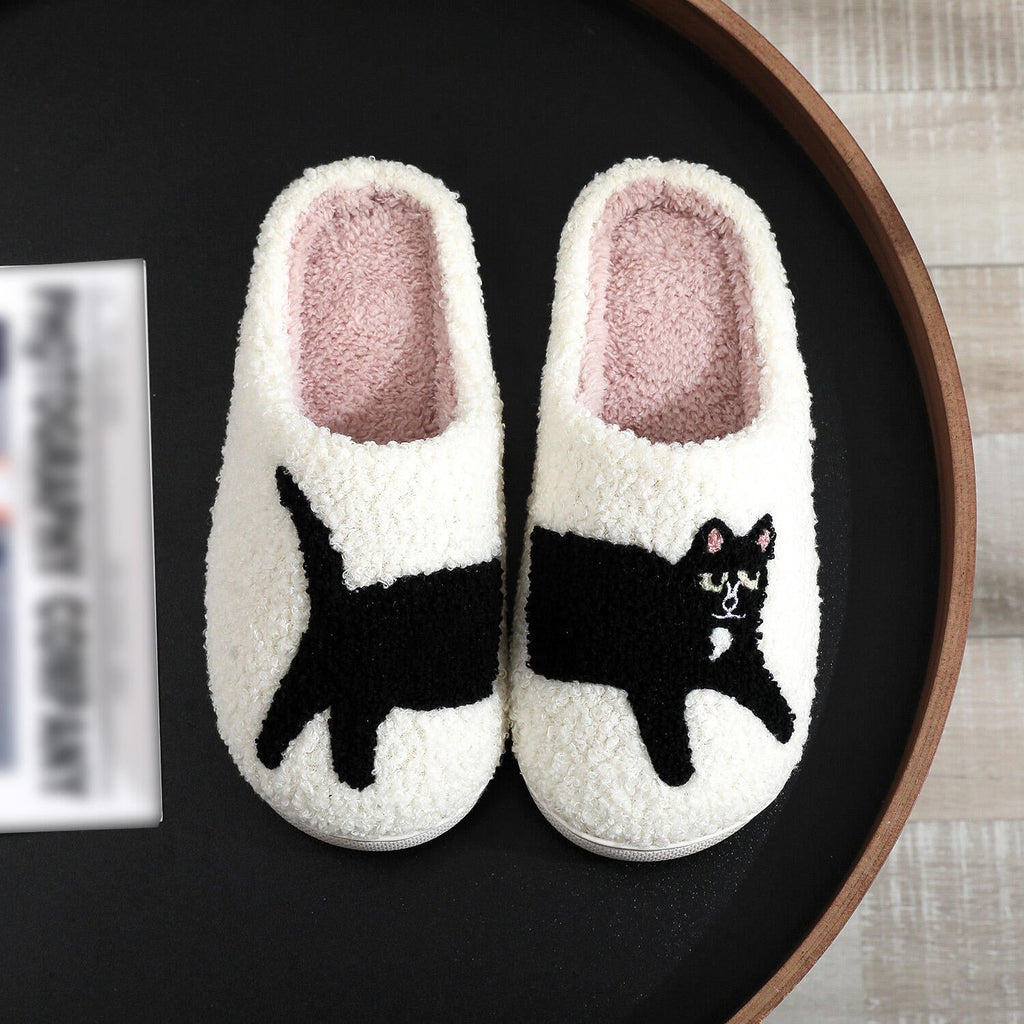 Home Top Women's Fuzzy Curly Fur Loafer Slippers with Polar Fleece Lining - PIKAPIKA