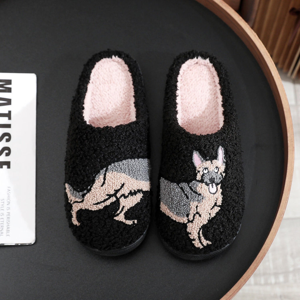 Home Top Women's Fuzzy Curly Fur Loafer Slippers with Polar Fleece Lining - PIKAPIKA