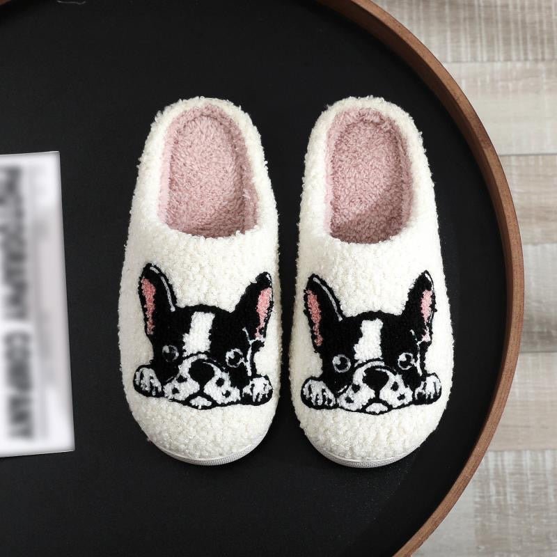 Home Top Women's Fuzzy Curly Fur Loafer Slippers with Polar Fleece Lining - PIKAPIKA
