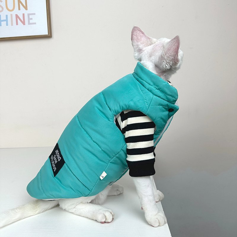 Hot Likes Cotton Padded Coat Winter Jacket Vest Sphynx Cat Clothes - PIKAPIKA