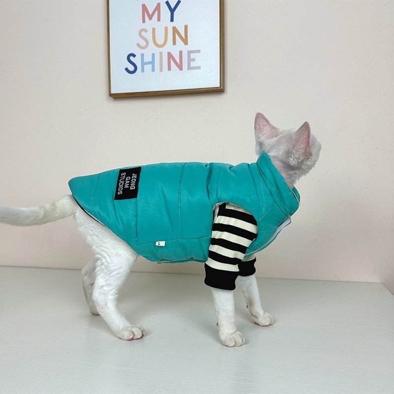 Hot Likes Cotton Padded Coat Winter Jacket Vest Sphynx Cat Clothes - PIKAPIKA