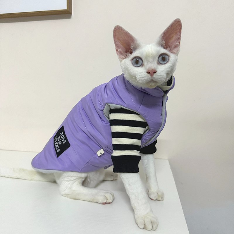 Hot Likes Cotton Padded Coat Winter Jacket Vest Sphynx Cat Clothes - PIKAPIKA