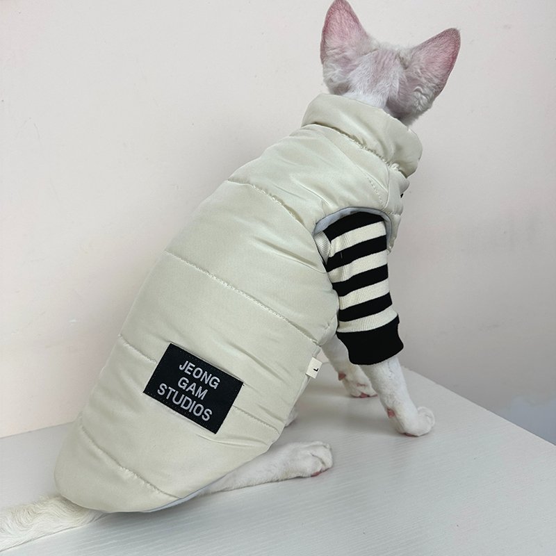 Hot Likes Cotton Padded Coat Winter Jacket Vest Sphynx Cat Clothes - PIKAPIKA