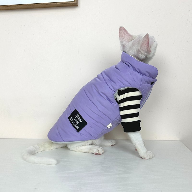 Hot Likes Cotton Padded Coat Winter Jacket Vest Sphynx Cat Clothes - PIKAPIKA