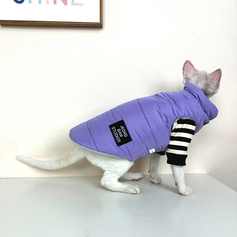 Hot Likes Cotton Padded Coat Winter Jacket Vest Sphynx Cat Clothes - PIKAPIKA