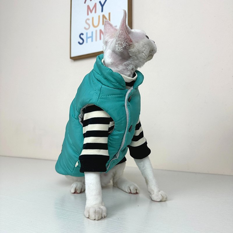 Hot Likes Cotton Padded Coat Winter Jacket Vest Sphynx Cat Clothes - PIKAPIKA