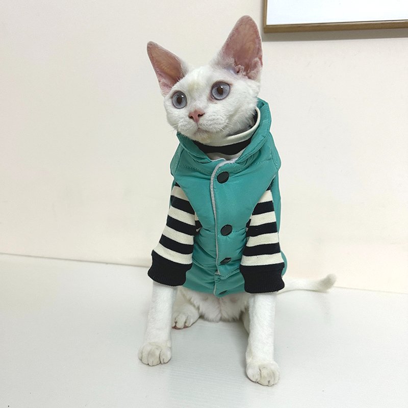 Hot Likes Cotton Padded Coat Winter Jacket Vest Sphynx Cat Clothes - PIKAPIKA