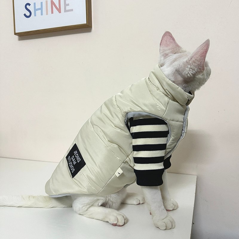 Hot Likes Cotton Padded Coat Winter Jacket Vest Sphynx Cat Clothes - PIKAPIKA