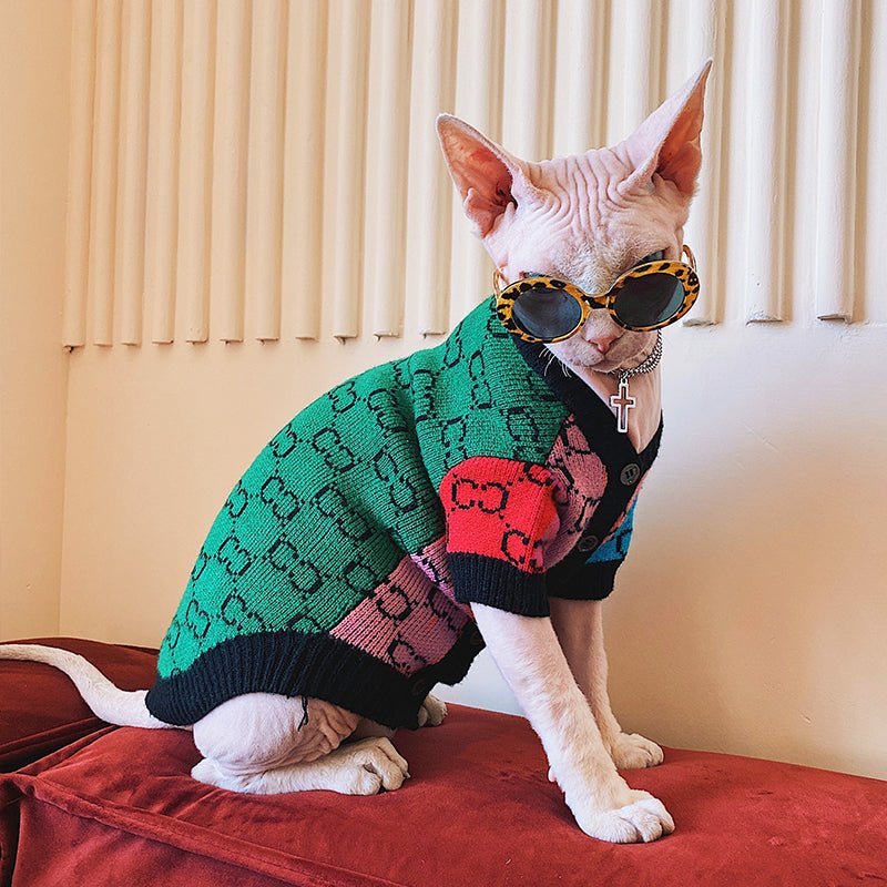 Knit Sweater Sphynx Cat Clothes - Main Image