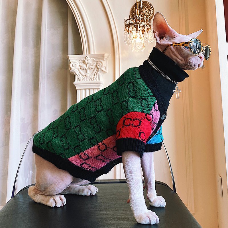 Hot Likes Knit Sweater Sphynx Cat Clothes - PIKAPIKA