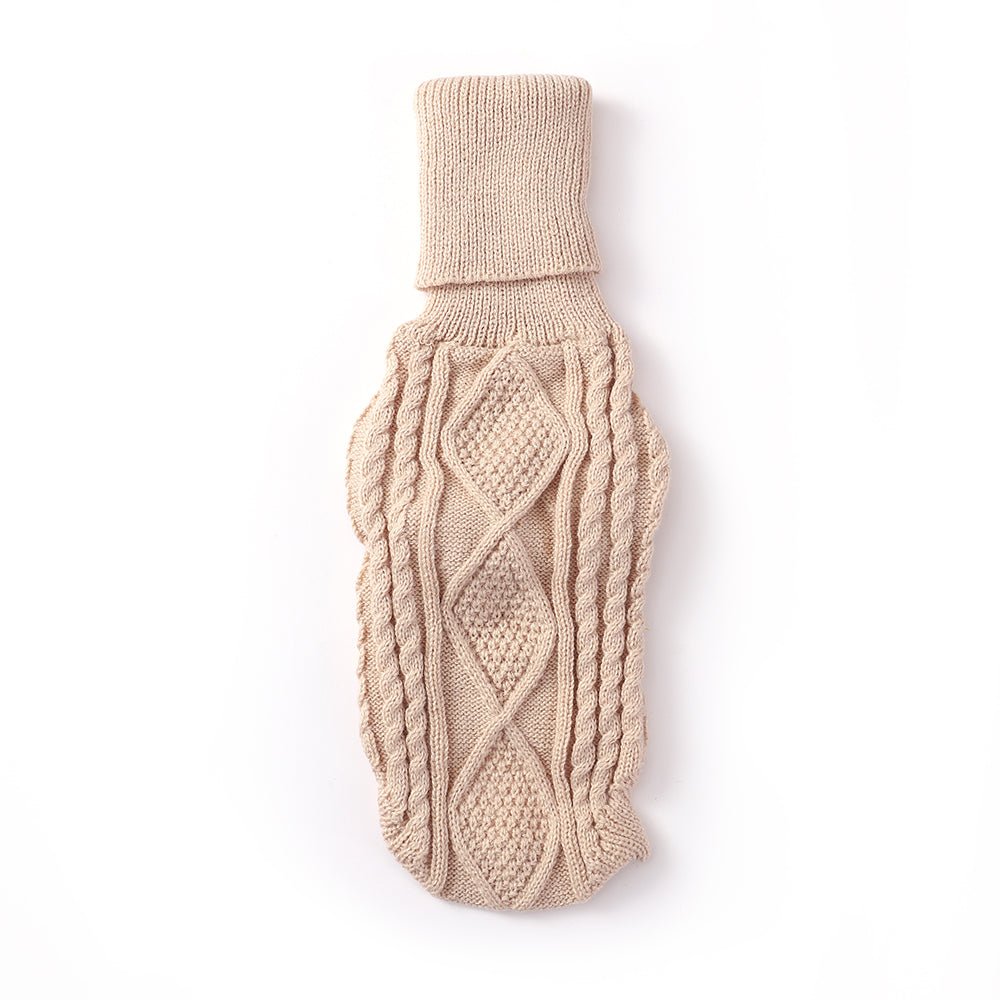 Italian Greyhound Dog Sweater Cable Knit Clothes Vest High Neck - PIKAPIKA