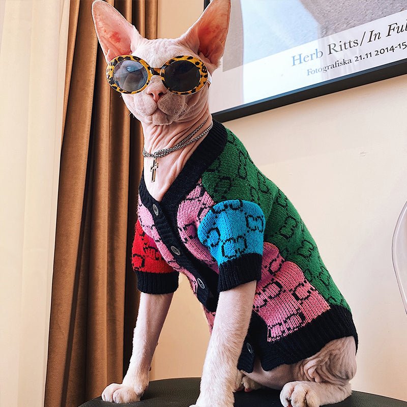 Knit Sweater Sphynx Cat Clothes - PIKAPIKA