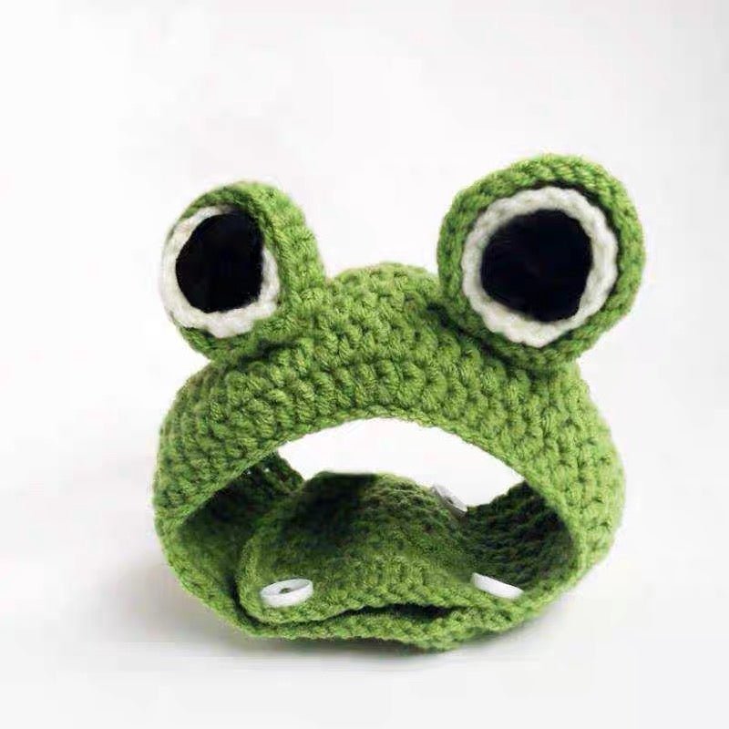 Knitted Frog Shaped Dog & Cat Knit Hat - PIKAPIKA