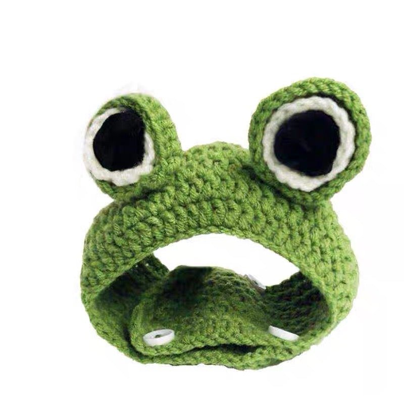 Knitted Frog Shaped Dog & Cat Knit Hat - PIKAPIKA