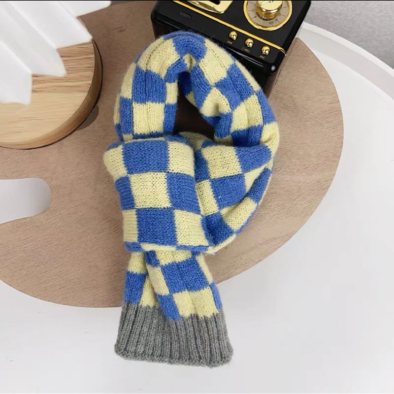 Knitted Plaid Pet Scarf - PIKAPIKA