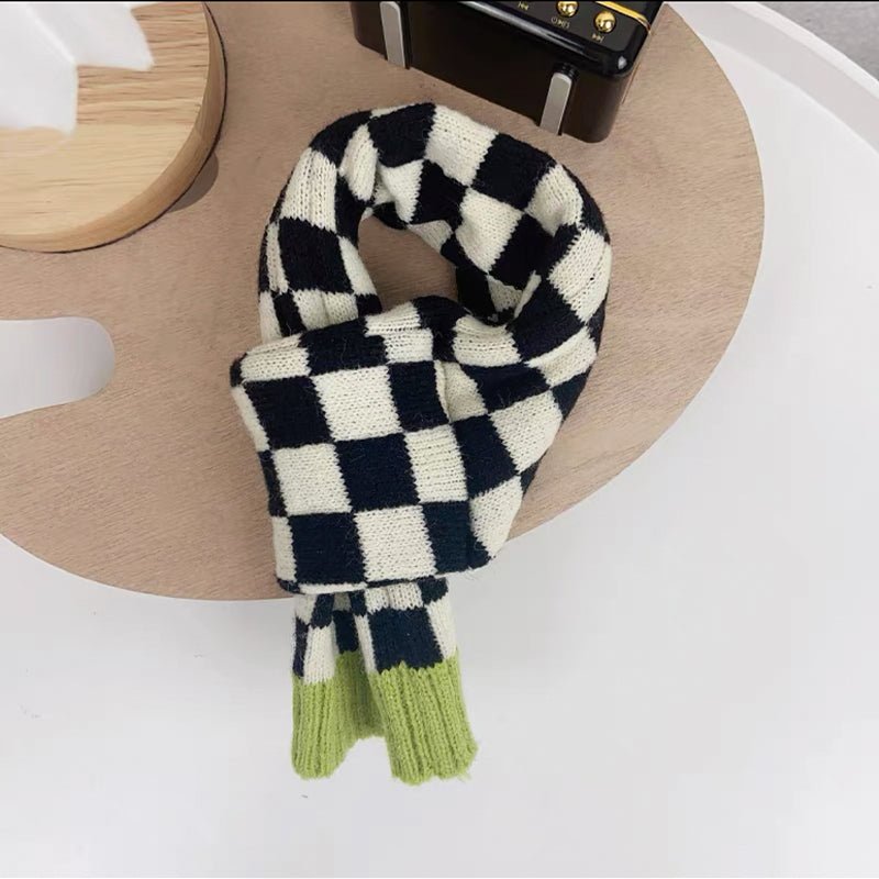 Knitted Plaid Pet Scarf - PIKAPIKA