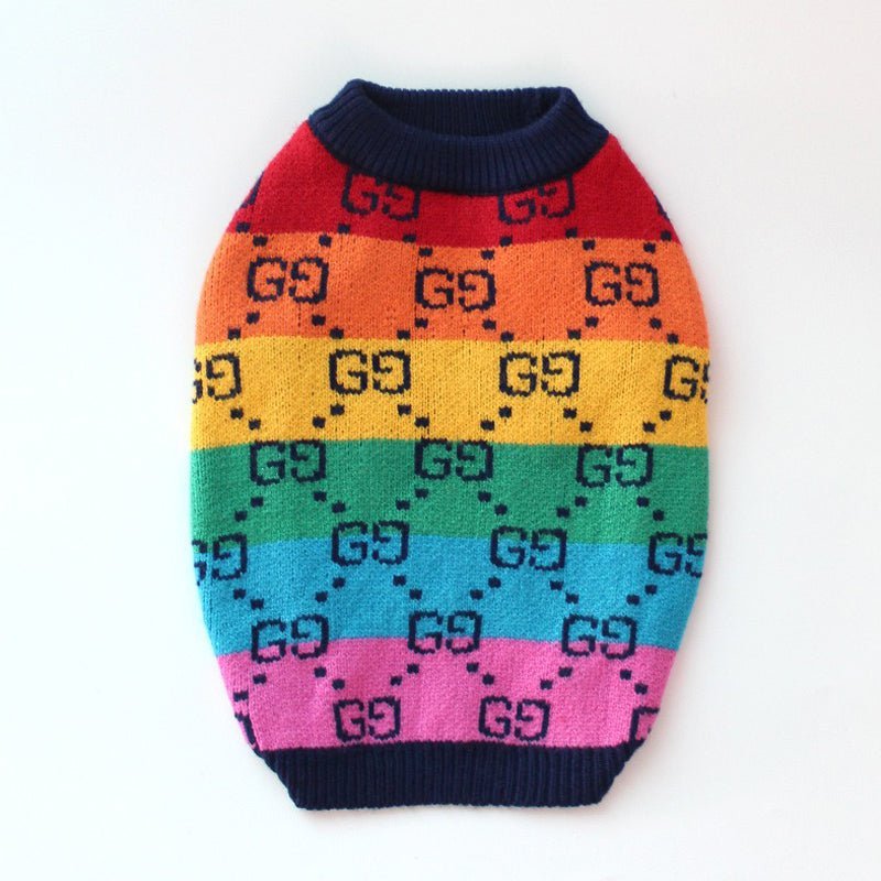 Knitwear Sweater Dog Clothes Rainbow Soft - PIKAPIKA