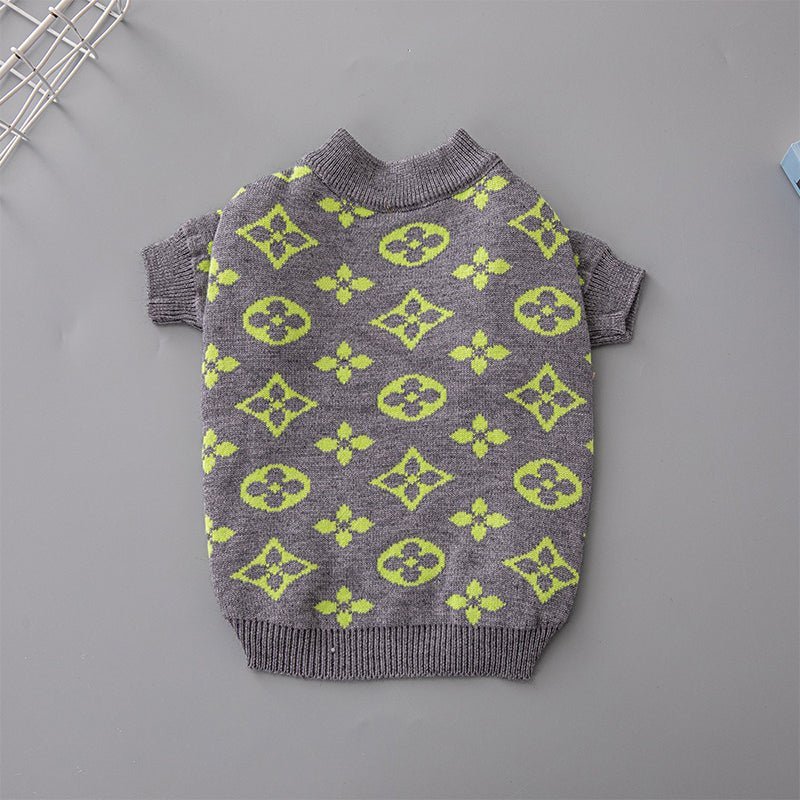 Knitwear Sweater Dog Clothes Soft Luxury Designer Style Red - PIKAPIKA