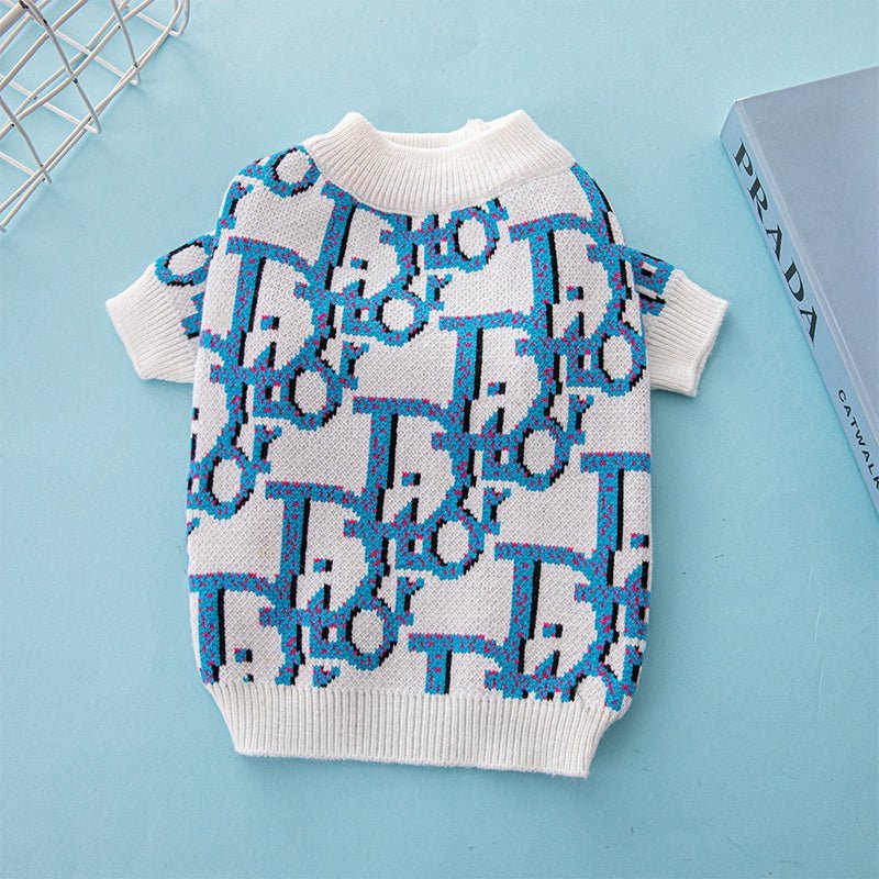Knitwear Sweater Dog Clothes Soft Luxury Designer Style Round Collar - PIKAPIKA