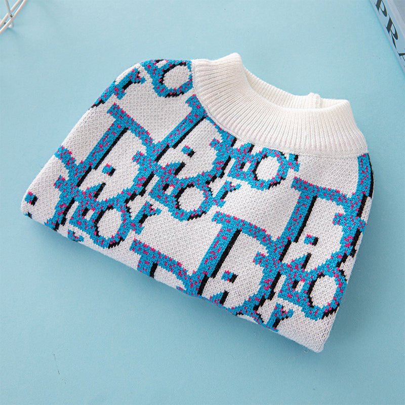Knitwear Sweater Dog Clothes Soft Luxury Designer Style Round Collar - PIKAPIKA