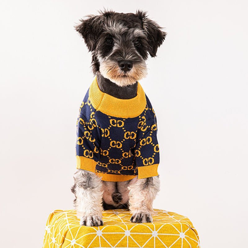 Knitwear Sweater Dog Clothes Soft Vintage Retro Yellow - PIKAPIKA