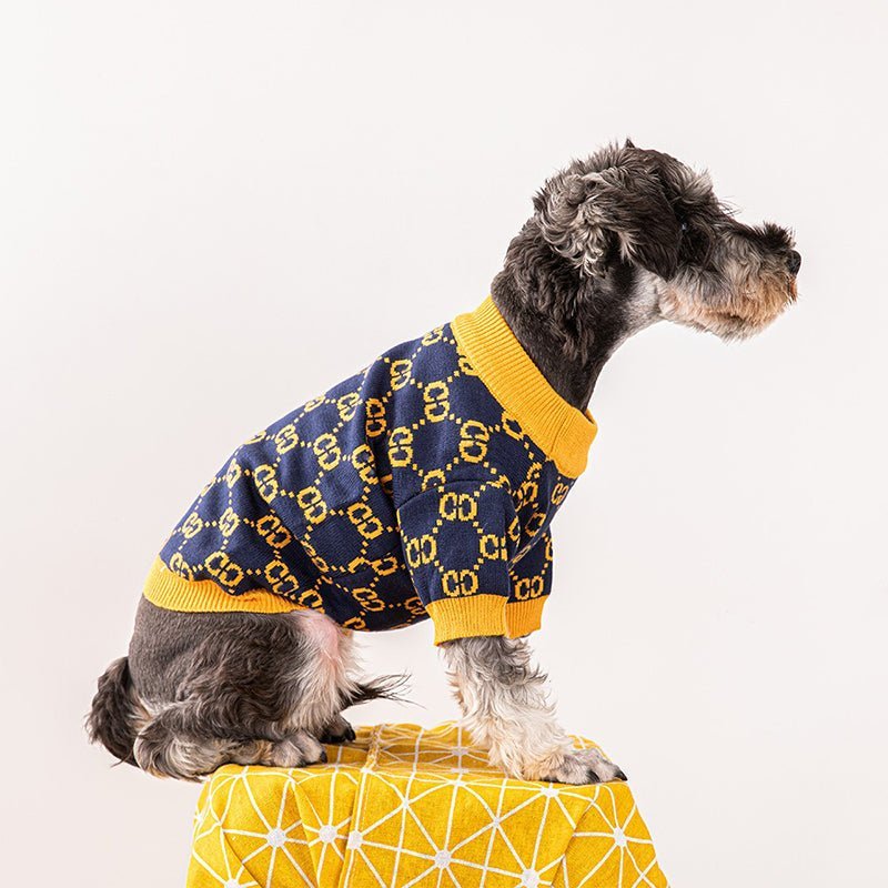 Knitwear Sweater Dog Clothes Soft Vintage Retro Yellow - PIKAPIKA