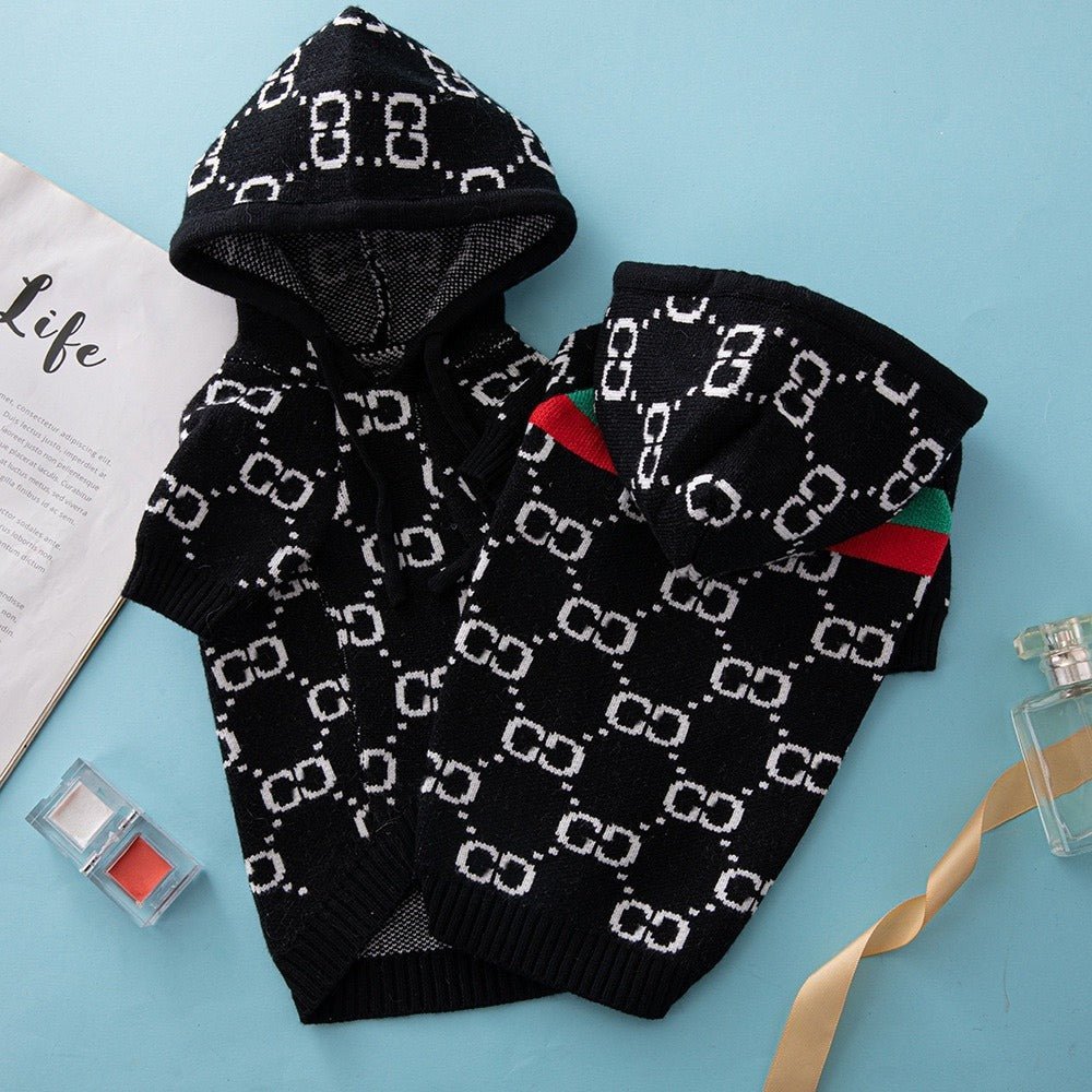 Knitwear Sweater Dog Clothes with Hoodie - PIKAPIKA