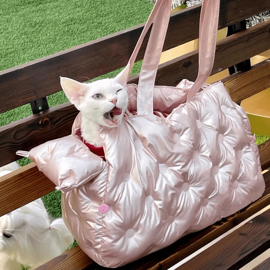 Korean - Style Winter Cat Carrier – Plush, Warm & Stylish - PIKAPIKA