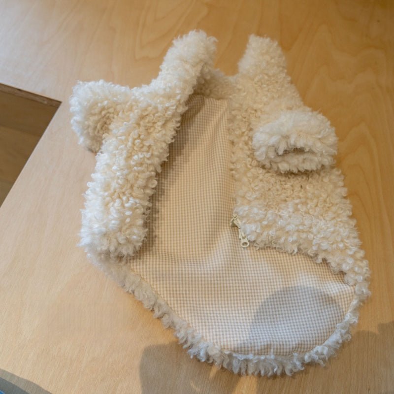 Lamb Fleece Coat Devon Rex Cat Clothes Windproof Outdoor Coat - PIKAPIKA