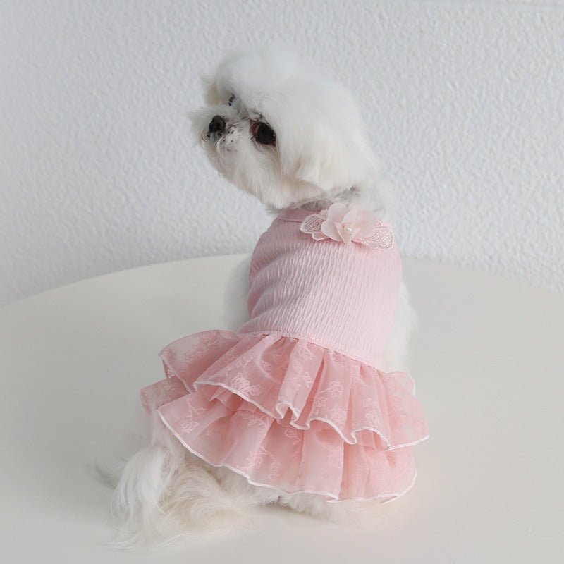 Layered Lace Dress Dog Clothes - PIKAPIKA