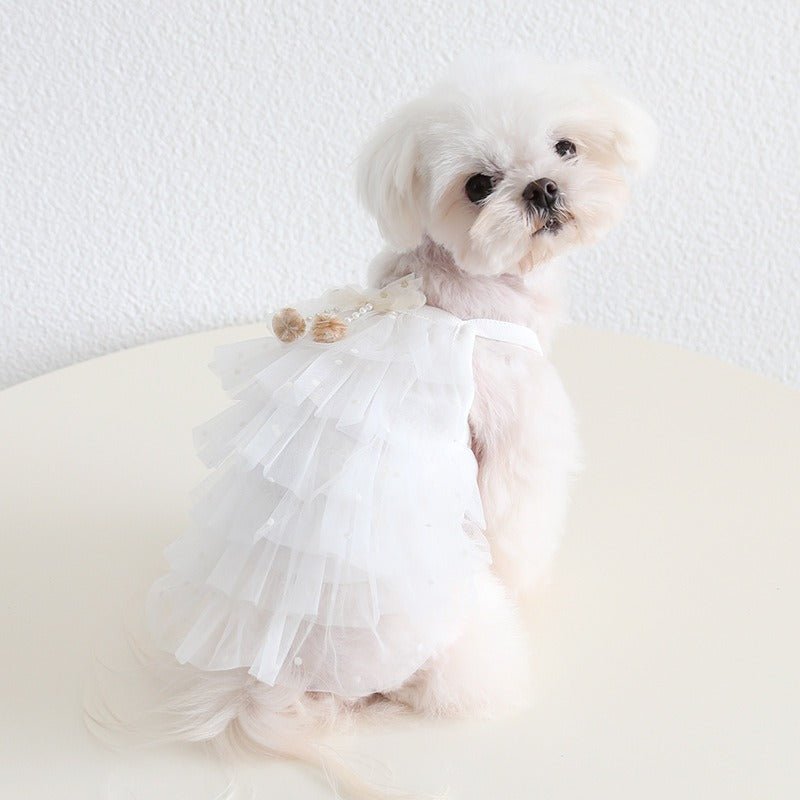 Dots Layered Lace Dress Dog Clothes Dots Layered Lace Dress Dog Clothes