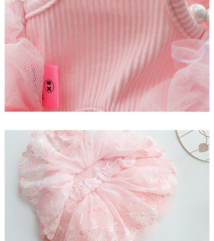 Layered Skirt Sleeveless Lace Cat Dress Cat Clothes - PIKAPIKA