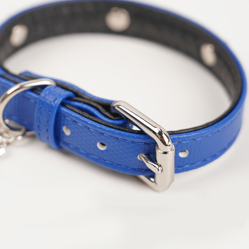 Leather Dog Collar Adjustable Rock Style - PIKAPIKA