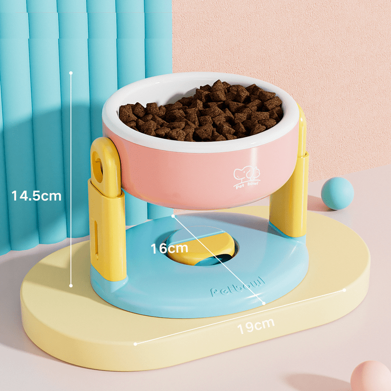 Liftable Pet Bowl Suction Cup Food Water Bowl Adjustable Height - PIKAPIKA
