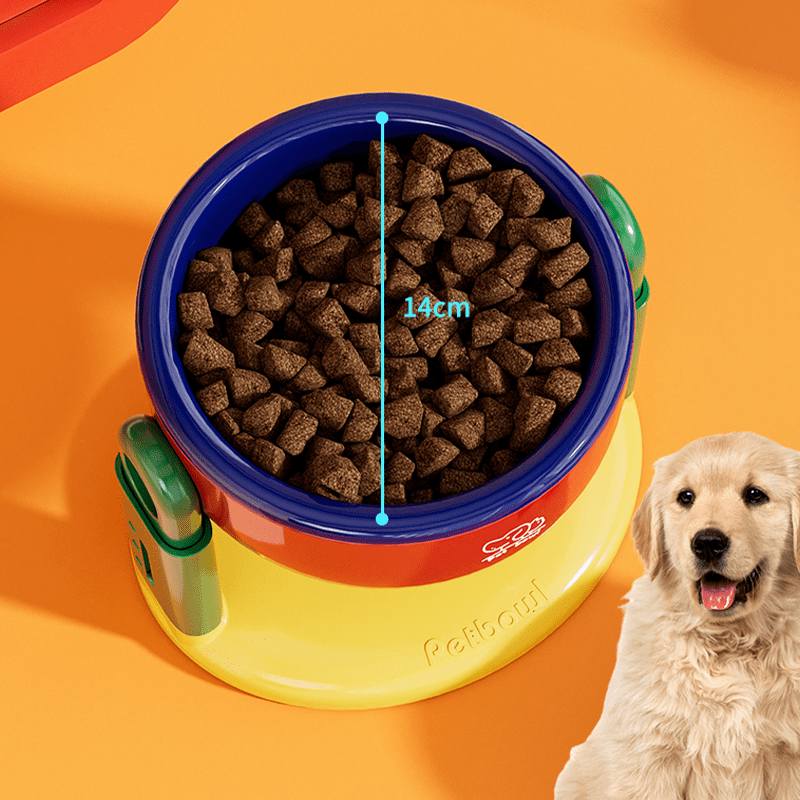 Liftable Pet Bowl Suction Cup Food Water Bowl Adjustable Height - PIKAPIKA